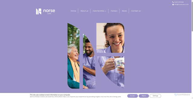 Security scan screenshot of https://norsecare.co.uk/