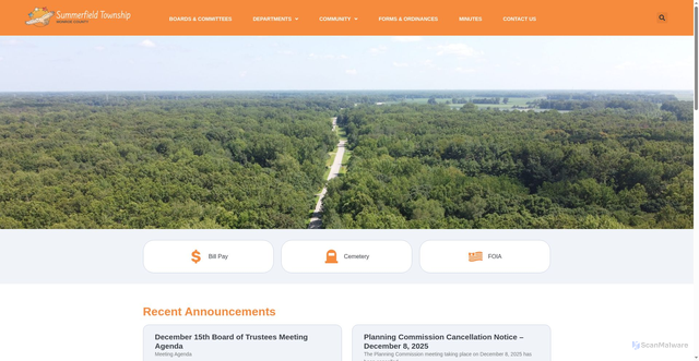 Security scan screenshot of https://summerfieldtwpmonroemi.gov/