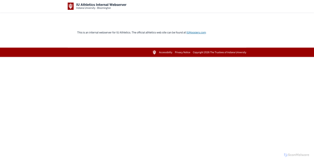 Security scan screenshot of https://athletics.indiana.edu/