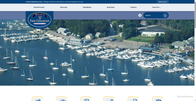 Security scan screenshot of https://www.eastgreenwichri.gov/
