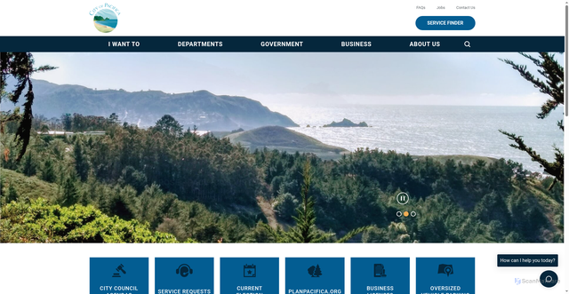 Security scan screenshot of https://www.cityofpacifica.org/