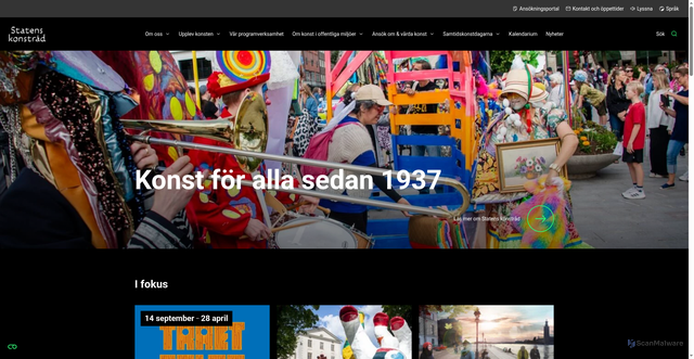 Security scan screenshot of https://statenskonstrad.se/