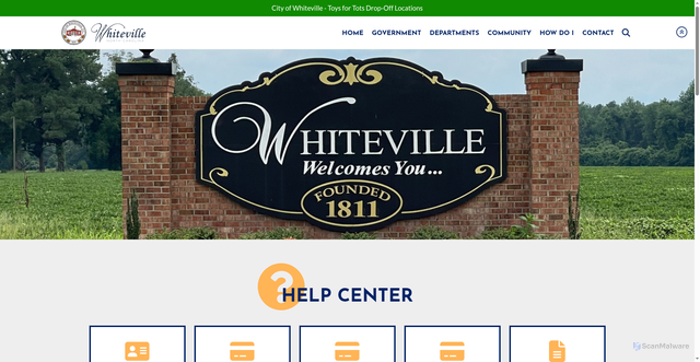 Security scan screenshot of https://whitevillenc.gov/