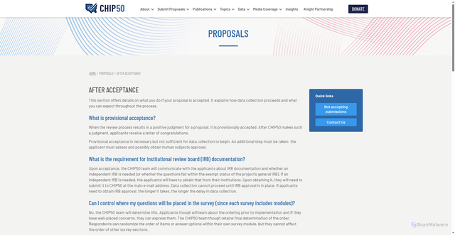 Security scan screenshot of https://www.chip50.org/blog/whose-approval-disapproval-of-trump-shifted-the-most