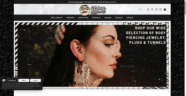 Security scan screenshot of https://urbanbodyjewelry.com