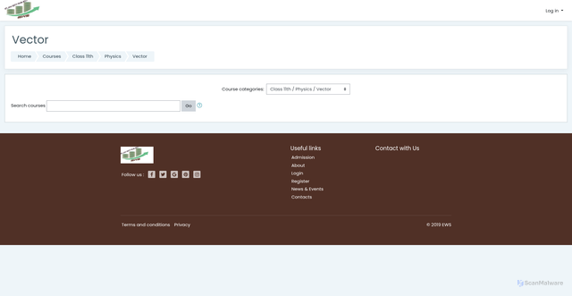 Security scan screenshot of https://moodletest.ouronlineserver.com/course/index.php?categoryid=5