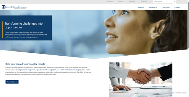 Security scan screenshot of https://libertyhealthcare.com