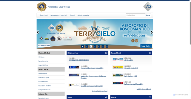 Security scan screenshot of https://www.verona.aci.it