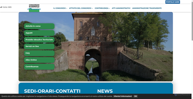 Security scan screenshot of https://www.bonificachiana.it