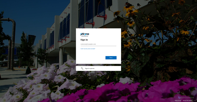 Security scan screenshot of https://phlairport.sharepoint.com