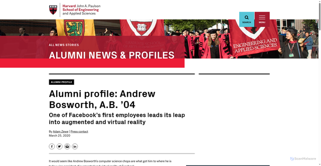Security scan screenshot of https://seas.harvard.edu/news/alumni-profile-andrew-bosworth-ab-04