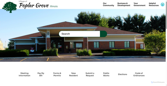 Security scan screenshot of https://www.poplargrove-il.gov/