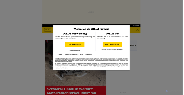 Security scan screenshot of https://vol.at