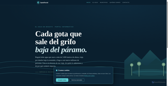 Security scan screenshot of https://aguaportal.com/