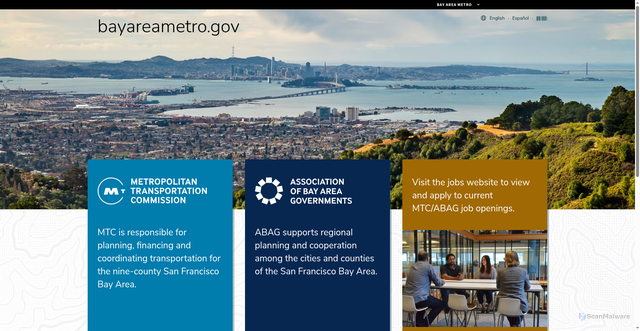 Security scan screenshot of https://www.bayareametro.gov/