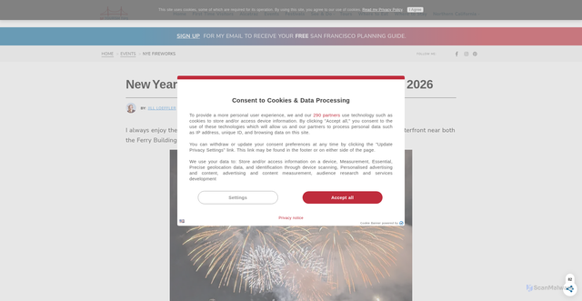 Security scan screenshot of https://www.sftourismtips.com/new-years-eve-fireworks-in-san-francisco.html