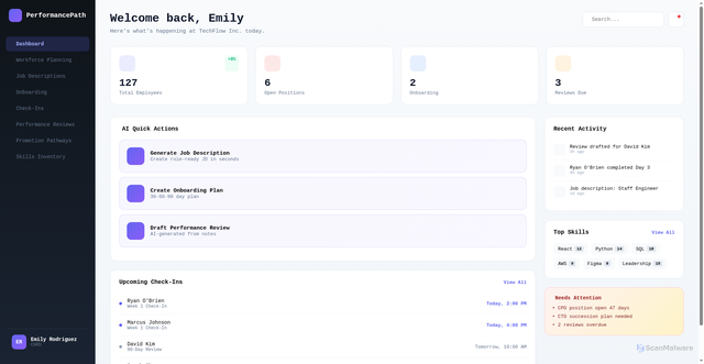 Security scan screenshot of https://performancepath-6b9142gv68.edgeone.app/