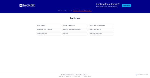 Security scan screenshot of https://qf87.lapfk.com/ga/open/2-8384314-249-2111-4130-fb43321bc7