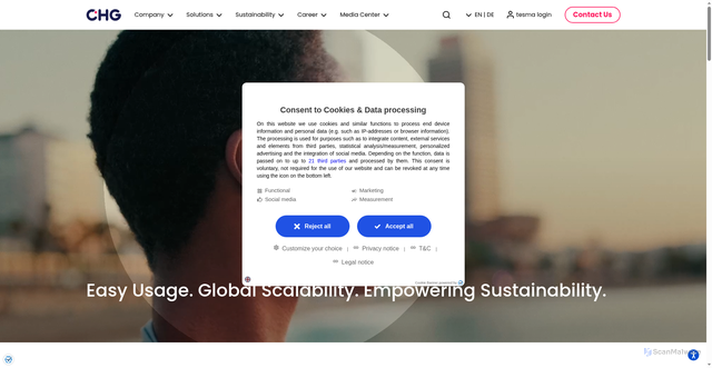 Security scan screenshot of https://chg-meridian.com