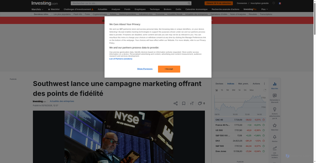 Security scan screenshot of https://fr.investing.com/news/company-news/southwest-lance-une-campagne-marketing-offrant-des-points-de-fidelite-93CH-3620858