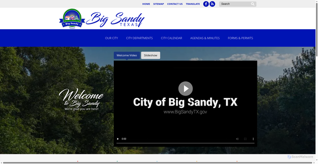 Security scan screenshot of https://www.bigsandytx.gov/