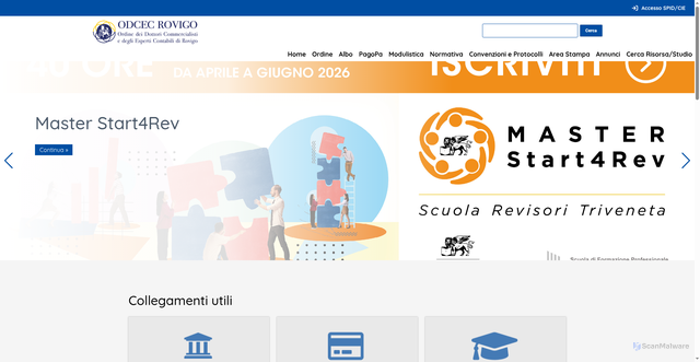 Security scan screenshot of https://www.commercialistirovigo.org