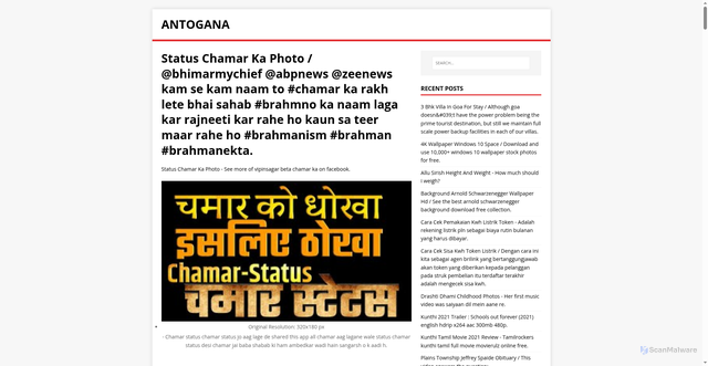 Security scan screenshot of https://anagotan.pages.dev/posts/status-chamar-ka-photo/