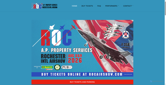 Security scan screenshot of https://www.rocairshow.com/