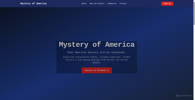 Security scan screenshot of https://mysteryofamerica-a9xr1nsa7b.edgeone.app/