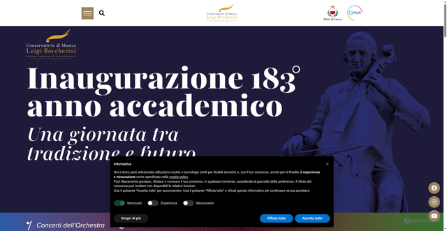 Security scan screenshot of https://www.boccherini.it/