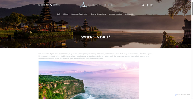 Security scan screenshot of https://www.eatsandretreats.com/travel/bali/story/where-is-bali/