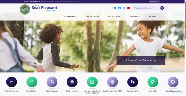 Security scan screenshot of https://seatpleasantmd.gov/