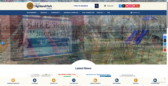 Security scan screenshot of https://highlandparkmi.gov/