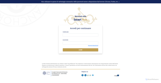 Security scan screenshot of https://webrun.notariato.it/