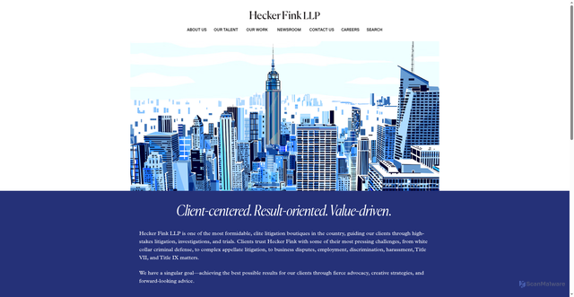 Security scan screenshot of https://heckerfink.com