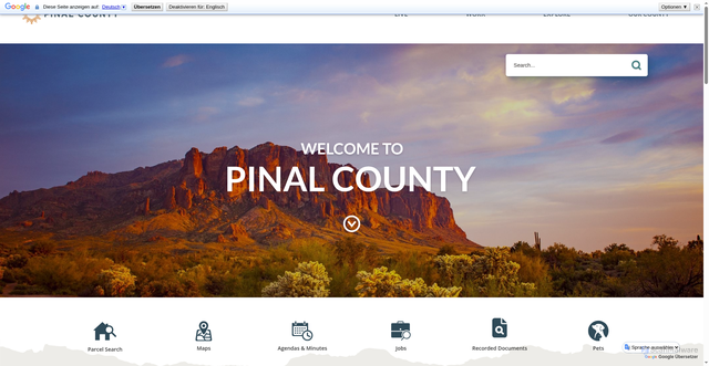 Security scan screenshot of https://www.pinal.gov/