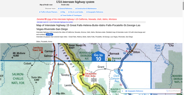 Security scan screenshot of https://pacific-map.com/inter/i15.html
