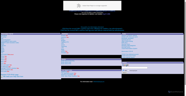 Security scan screenshot of https://tcp-ip.nu