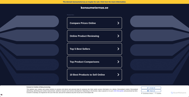 Security scan screenshot of https://konsumeternas.se