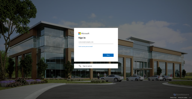 Security scan screenshot of https://wardandsmith-my.sharepoint.com