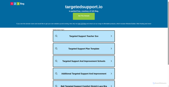 Security scan screenshot of https://www.targetedsupport.io