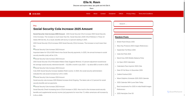 Security scan screenshot of https://ellanravn.pages.dev/vzqjq-social-security-cola-increase-2025-amount-tpboc/