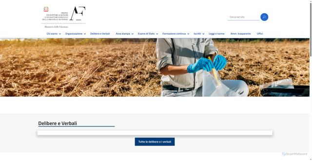 Security scan screenshot of https://ordinepistoia.conaf.it/