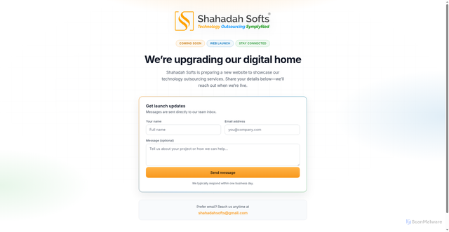 Security scan screenshot of http://shahadahsofts.com/