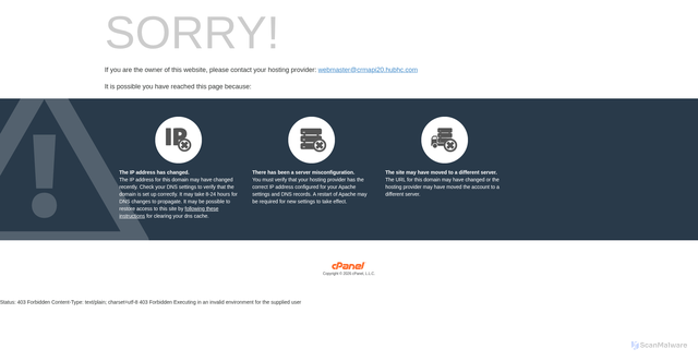 Security scan screenshot of https://crmapi20.hubhc.com