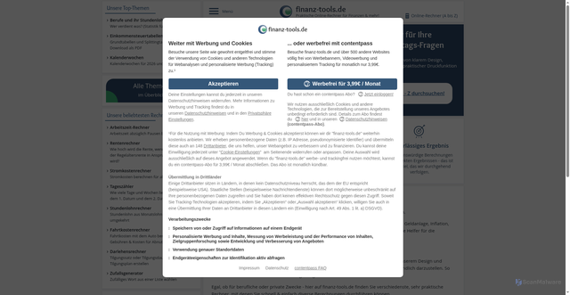 Security scan screenshot of https://www.finanz-tools.de