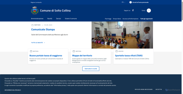 Security scan screenshot of https://www.comune.solto-collina.bg.it/