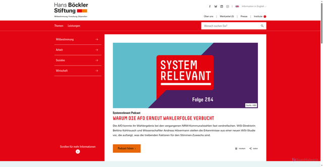 Security scan screenshot of https://www.boeckler.de/de/index.htm