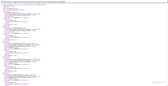 Security scan screenshot of https://moho.sgp1.cdn.digitaloceanspaces.com