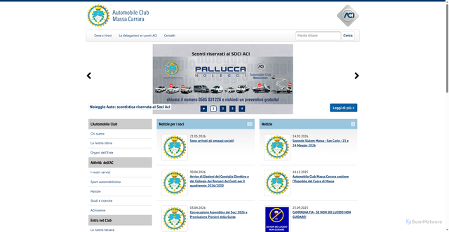 Security scan screenshot of https://www.massacarrara.aci.it